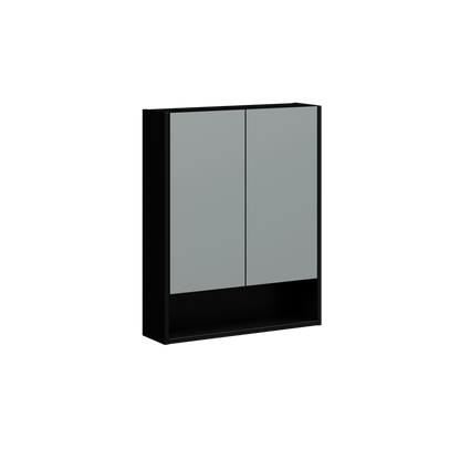 Brockton Wall Mount Medicine Cabinet 24 Inch Black Satin
