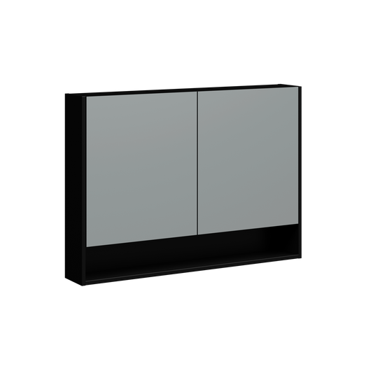 Brockton Wall Mount Medicine Cabinet 42 Inch Black Satin