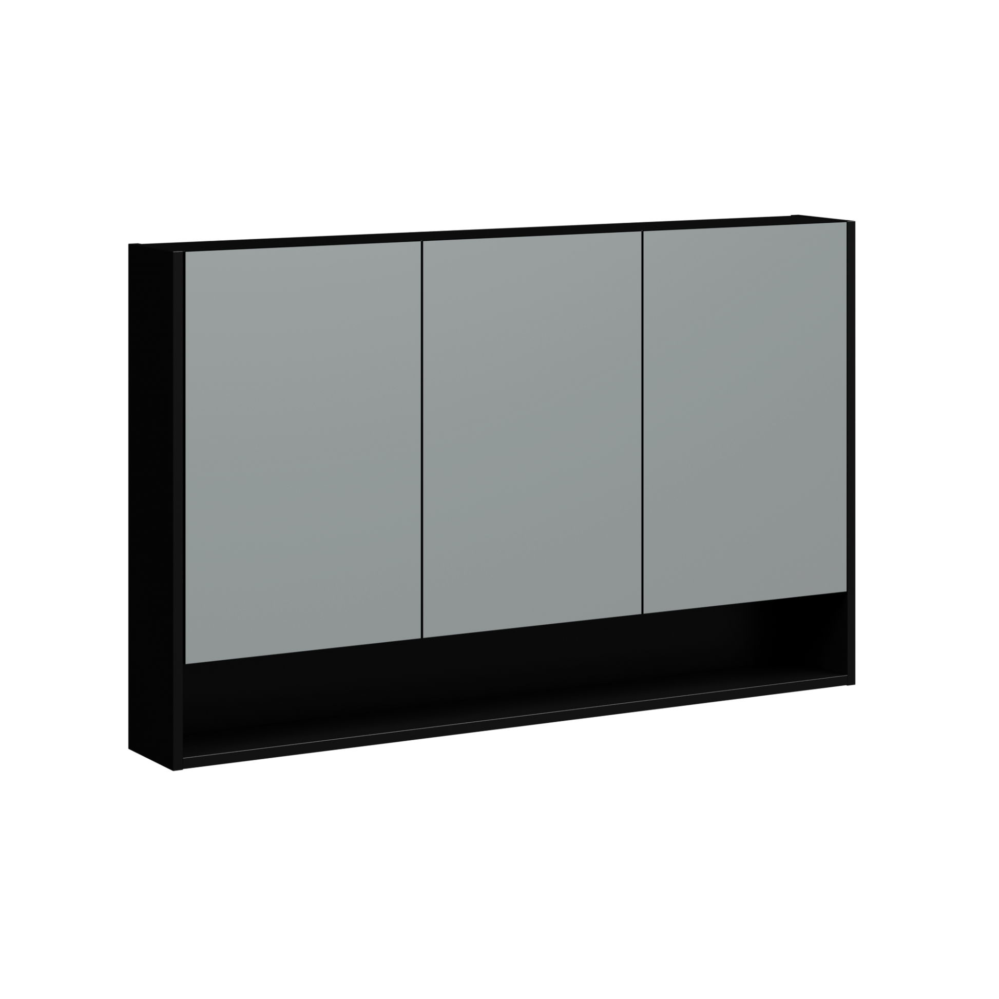 Brockton Wall Mount Medicine Cabinet 48 Inch Black Satin