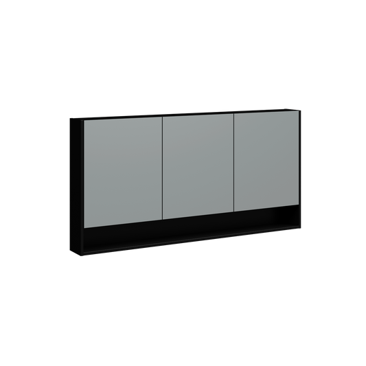 Brockton Wall Mount Medicine Cabinet 60 Inch Black Satin
