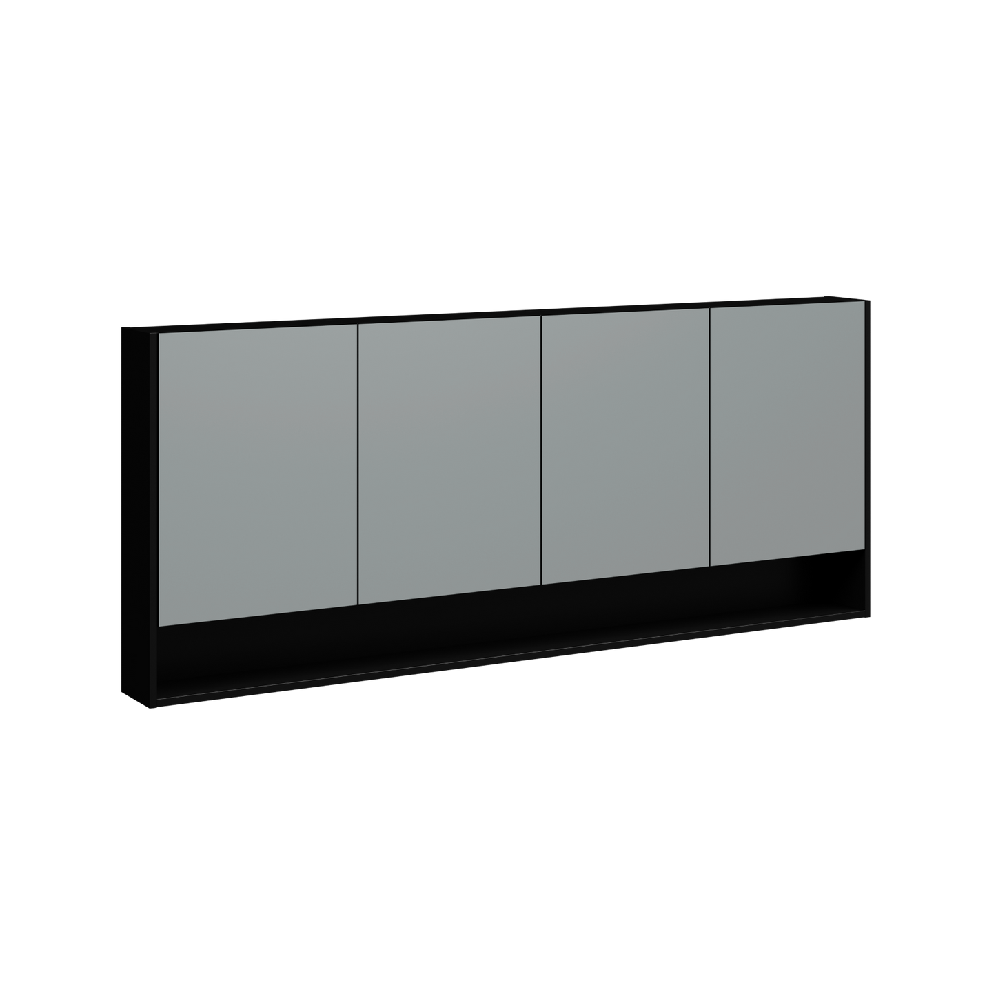 Brockton Wall Mount Medicine Cabinet 72 Inch Black Satin