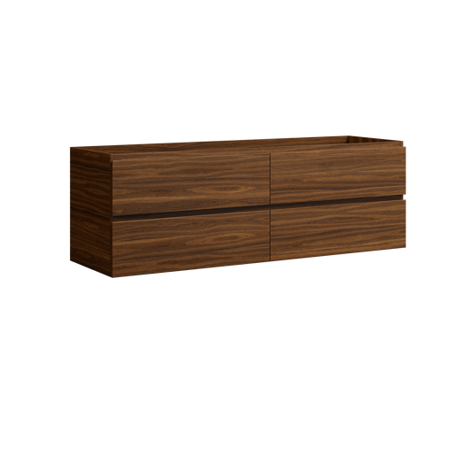 Brockton Wall Mount Vanity 60 Inch Walnut