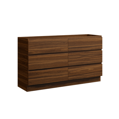Brockton Floor Standing Vanity 60 Inch Walnut