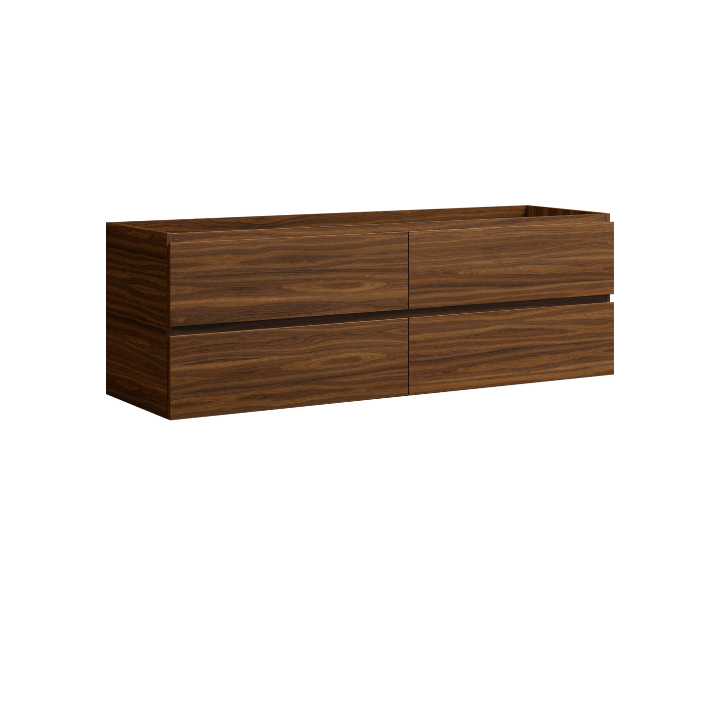 Brockton Wall Mount Vanity 60 Inch Walnut