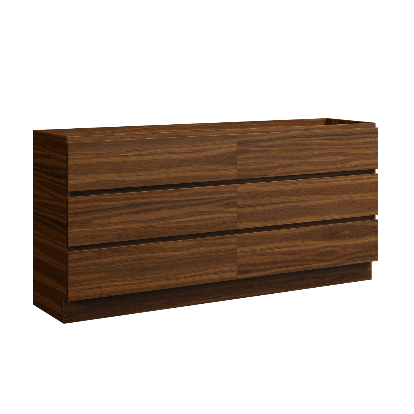 Brockton Floor Standing Vanity 72 Inch Walnut