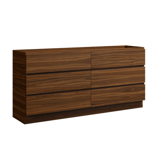 Brockton Floor Standing Vanity 72 Inch Walnut