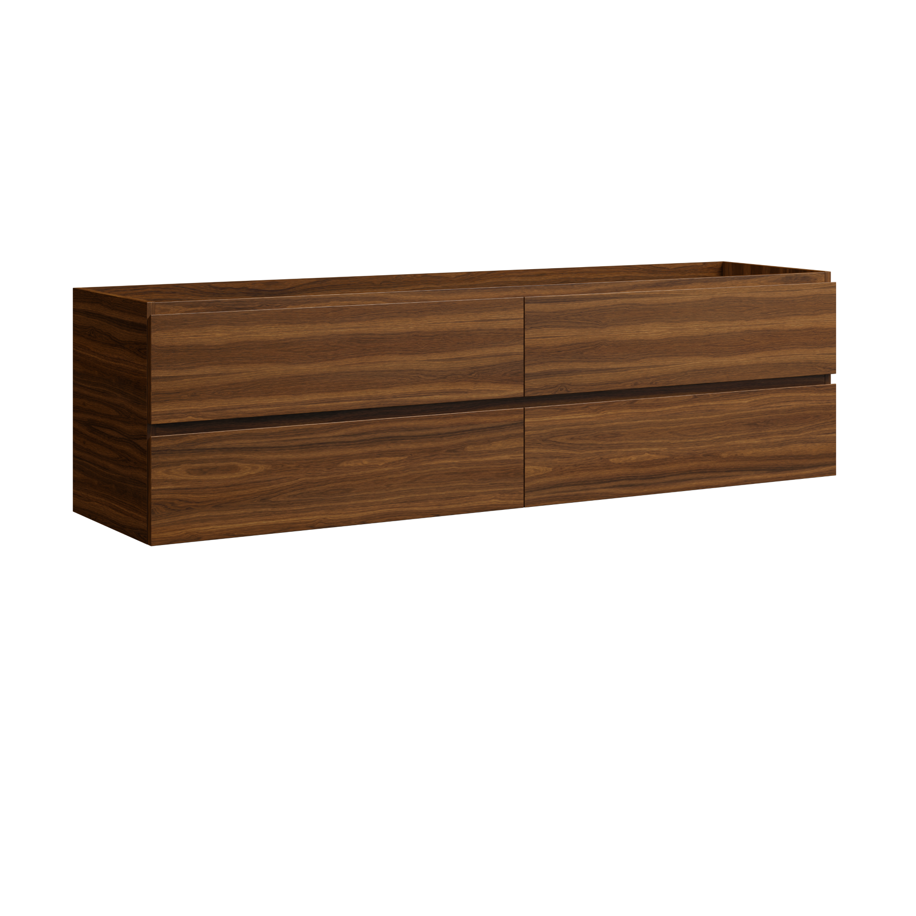 Brockton Wall Mount Vanity 72 Inch Walnut