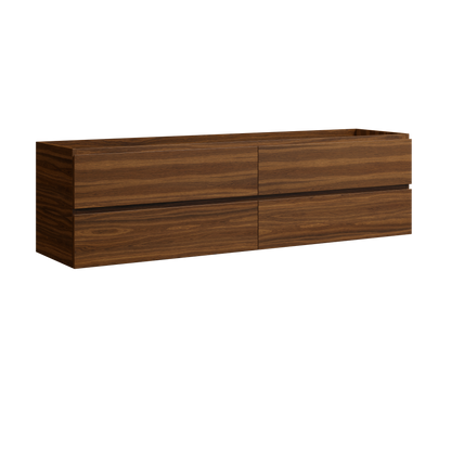 Brockton Wall Mount Vanity 72 Inch Walnut