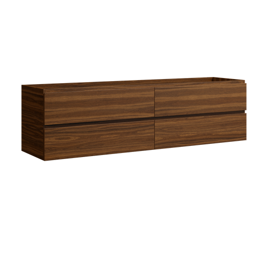 Brockton Wall Mount Vanity 72 Inch Walnut