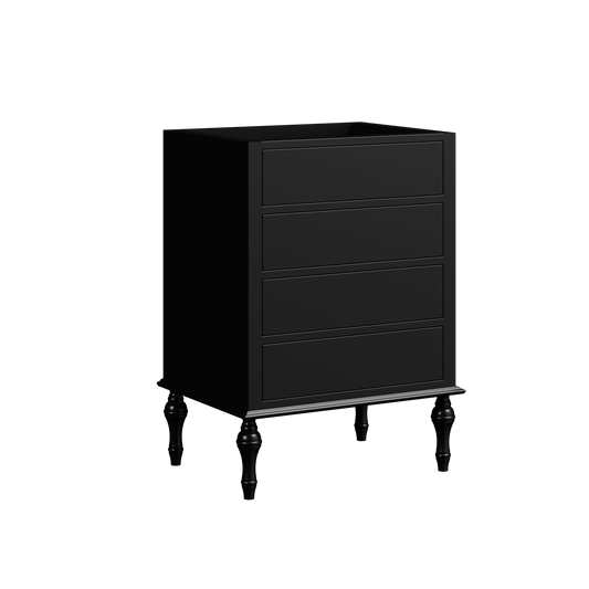 Chester Floor Standing Vanity 24 Inch Black Satin