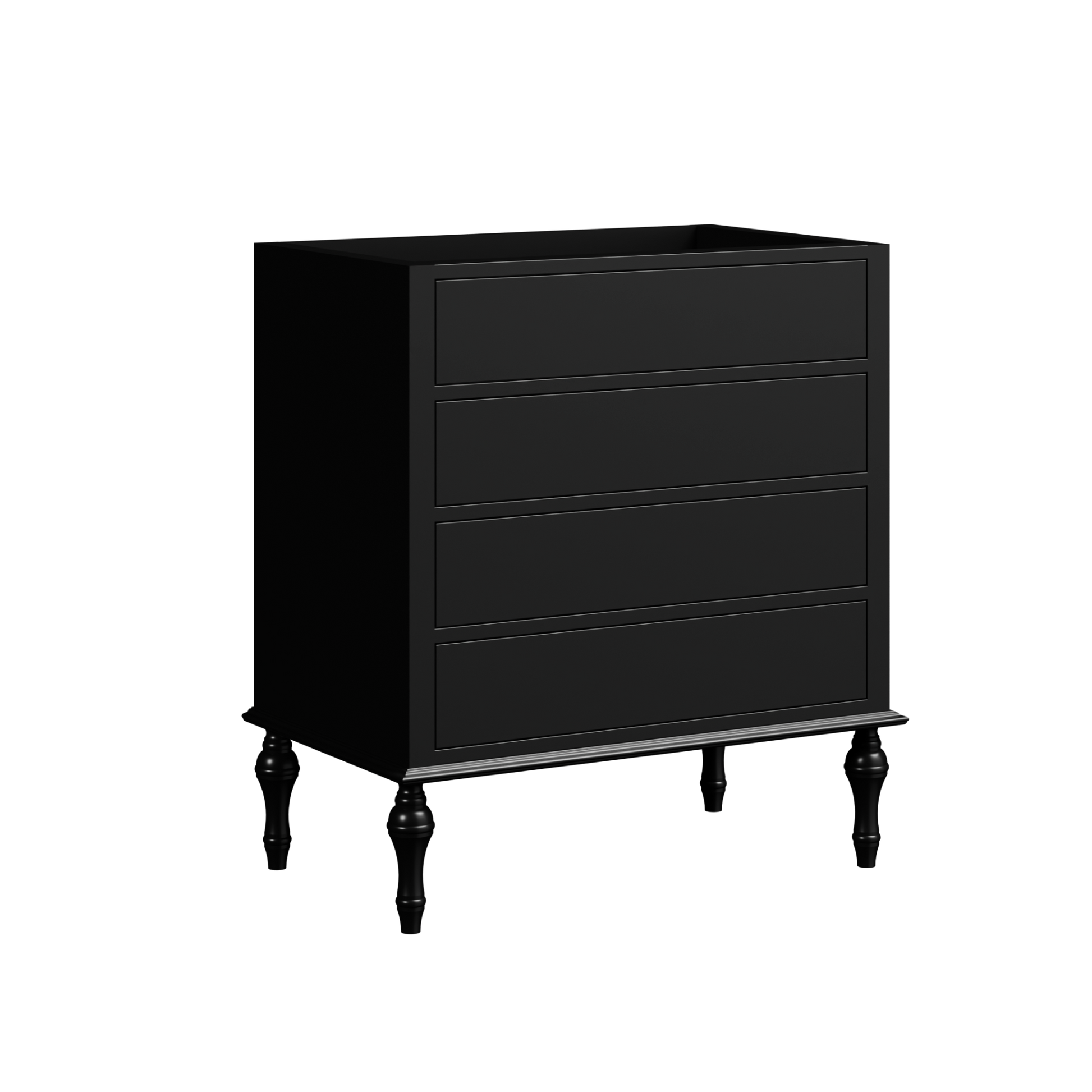 Chester Floor Standing Vanity 30 Inch Black Satin