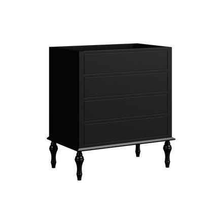 Chester Floor Standing Vanity 30 Inch Black Satin
