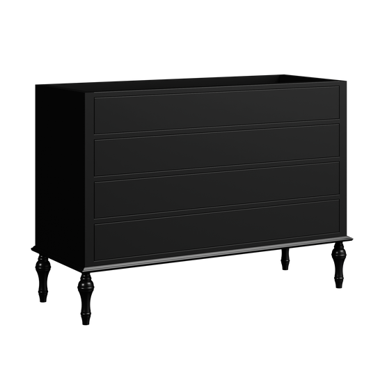 Chester Floor Standing Vanity 48 Inch Black Satin