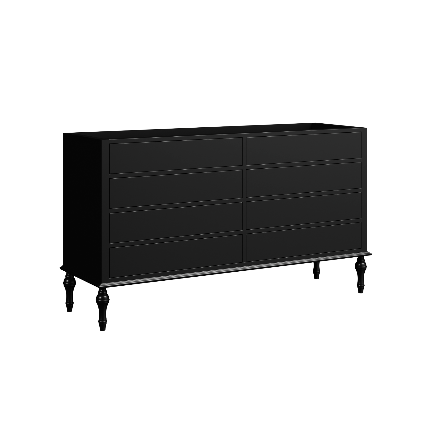 Chester Floor Standing Vanity 60 Inch Black Satin