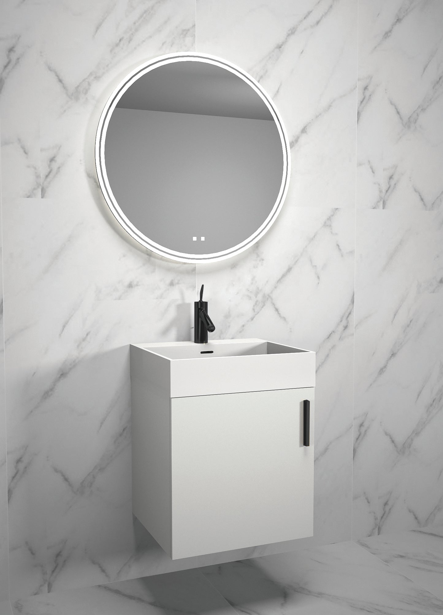 Compact 20" Wall Hung Vanity Cabinet