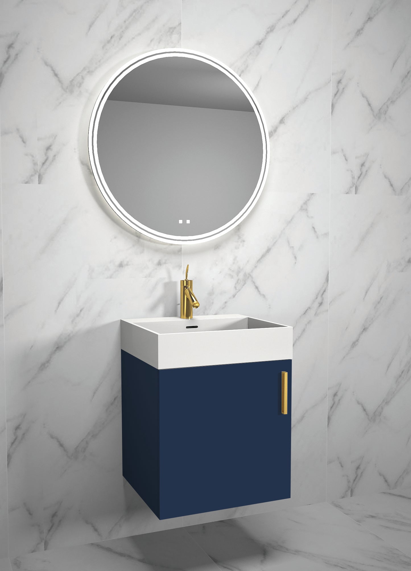 Compact 20" Wall Hung Vanity Cabinet