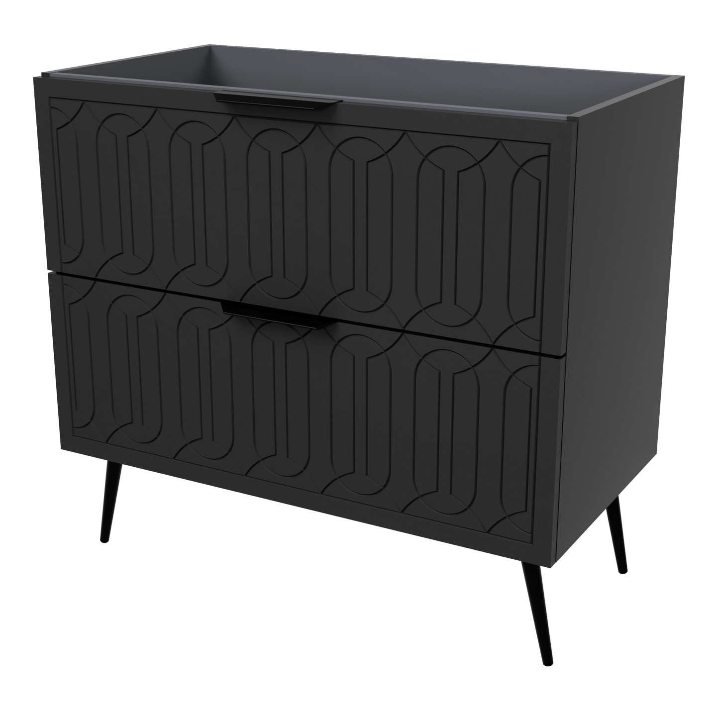 Elenora Floor Standing Cabinet 36 Inch Black Satin