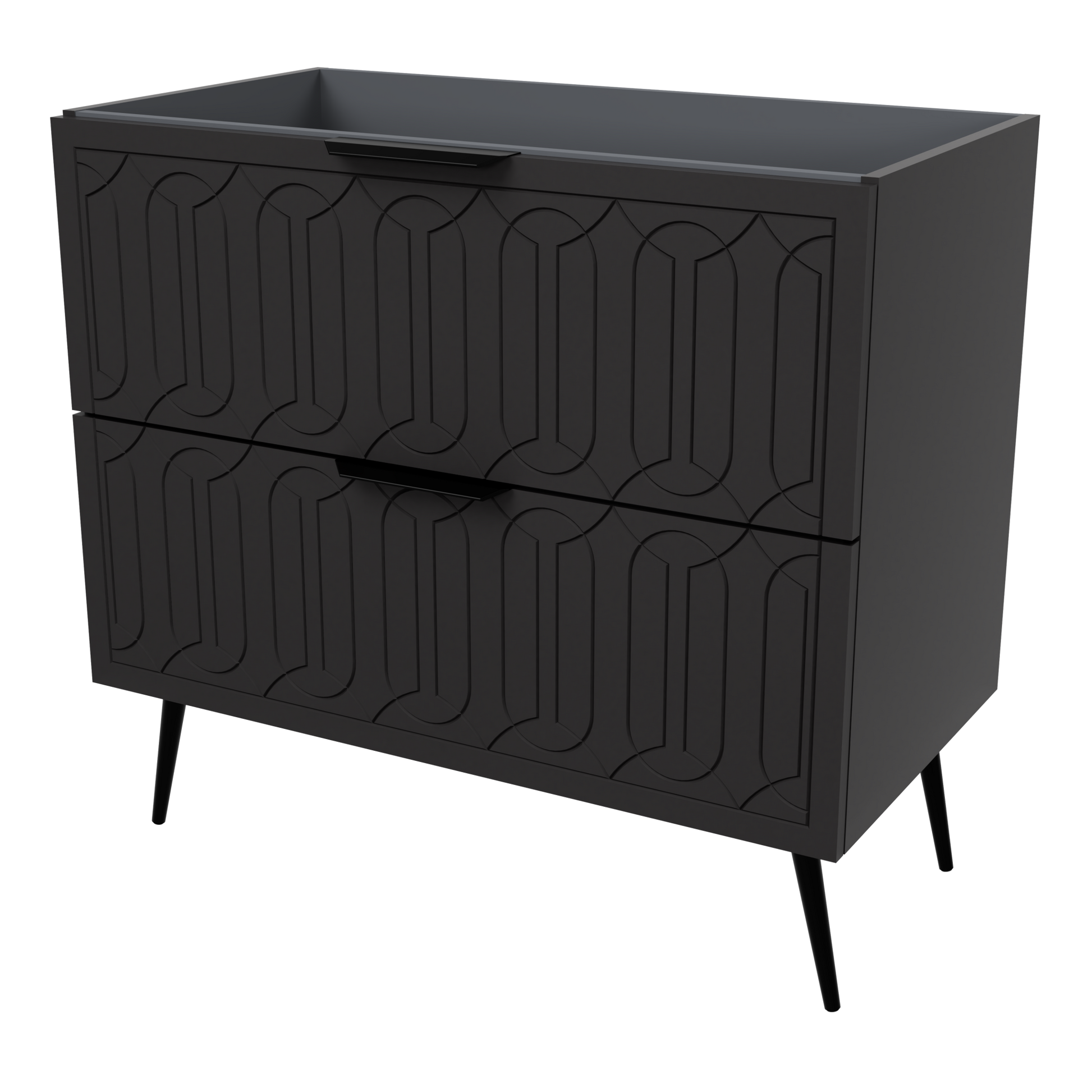 Elenora Floor Standing Cabinet 36 Inch Black Satin