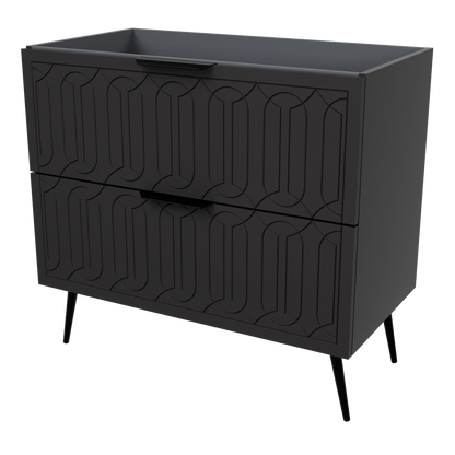 Elenora Floor Standing Cabinet 36 Inch Black Satin