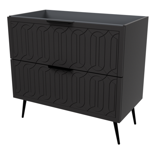 Elenora Floor Standing Cabinet 36 Inch Black Satin