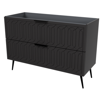 Elenora Floor Standing Cabinet 48 Inch Black Satin