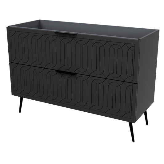 Elenora Floor Standing Cabinet 48 Inch Black Satin