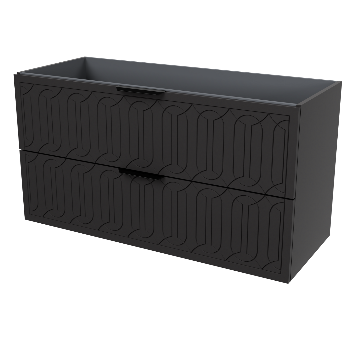 Elenora Wall Mount Cabinet 48 Inch Black Satin