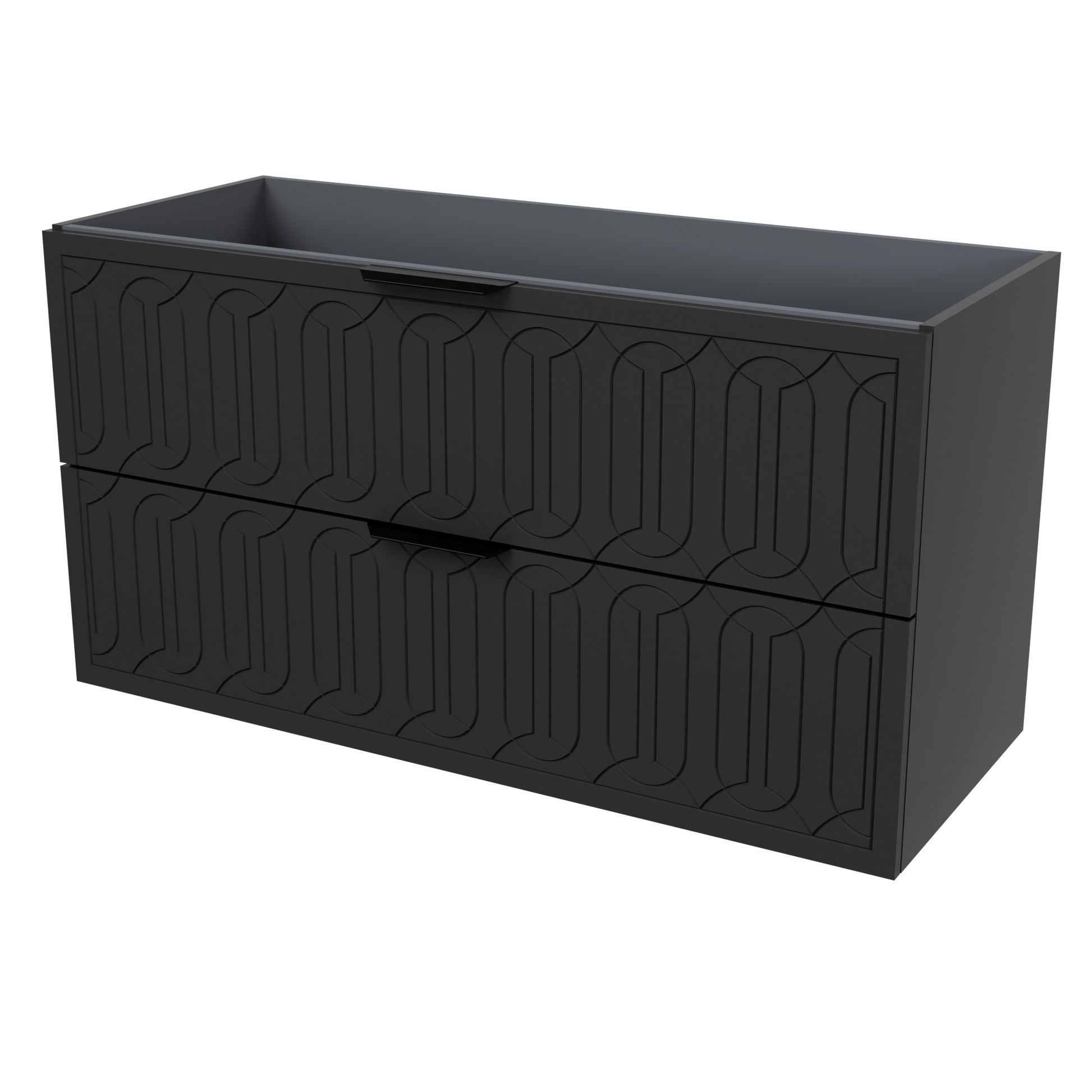 Elenora Wall Mount Cabinet 48 Inch Black Satin