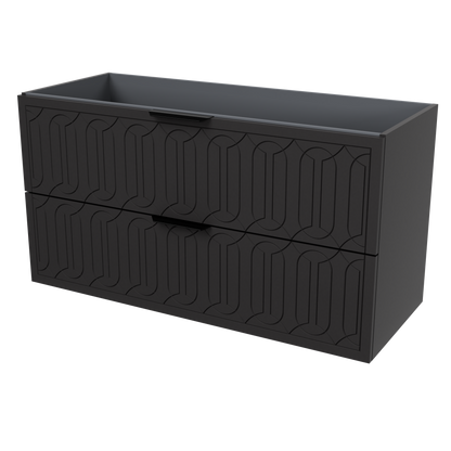 Elenora Wall Mount Cabinet 48 Inch Black Satin