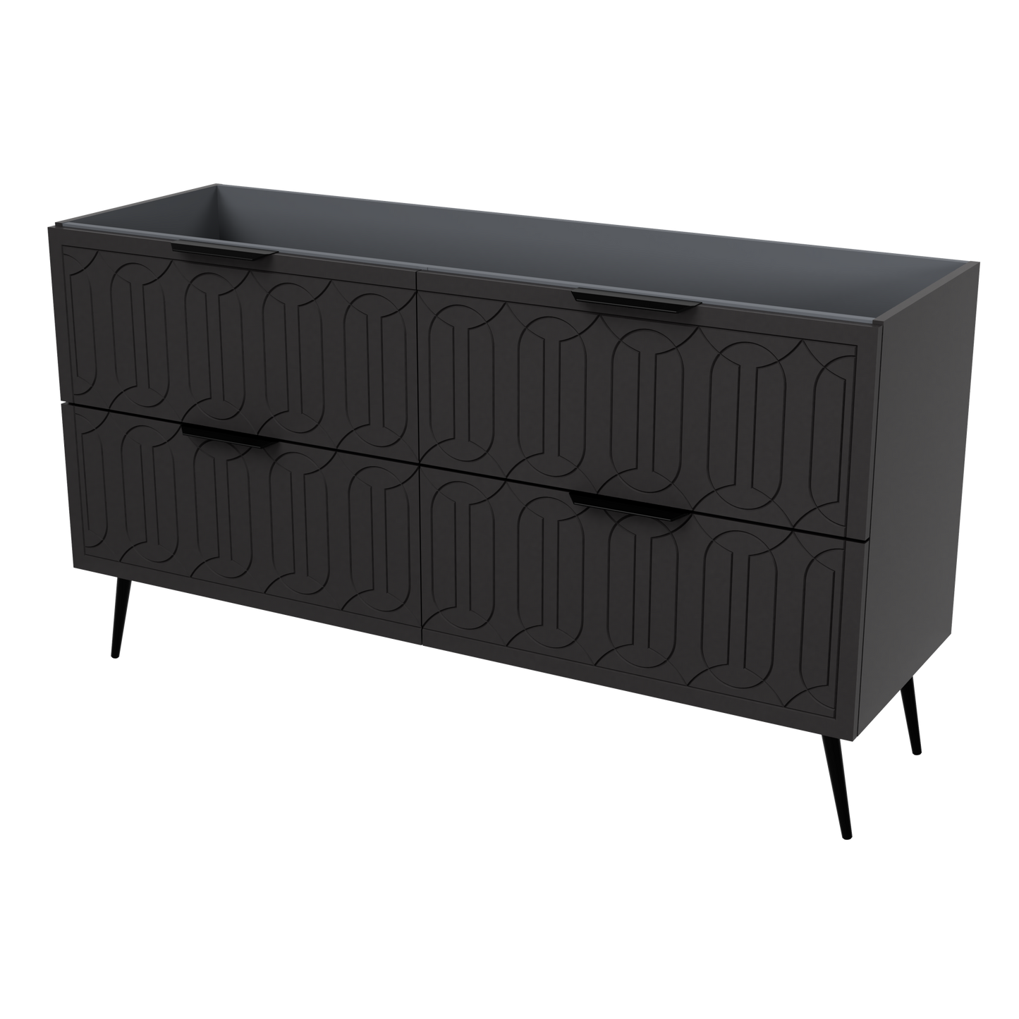Elenora Floor Standing Cabinet 60 Inch Black Satin