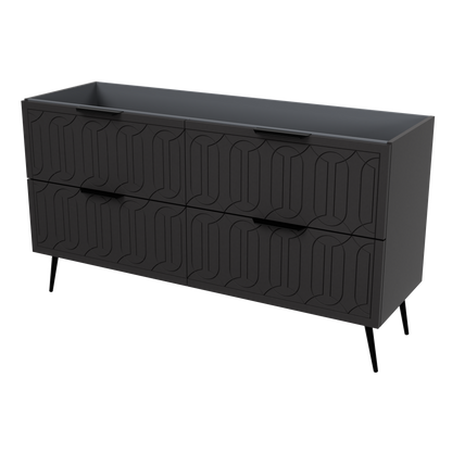 Elenora Floor Standing Cabinet 60 Inch Black Satin
