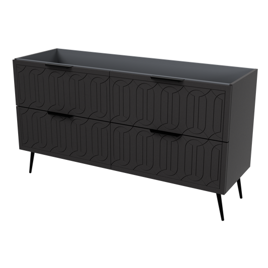 Elenora Floor Standing Cabinet 60 Inch Black Satin