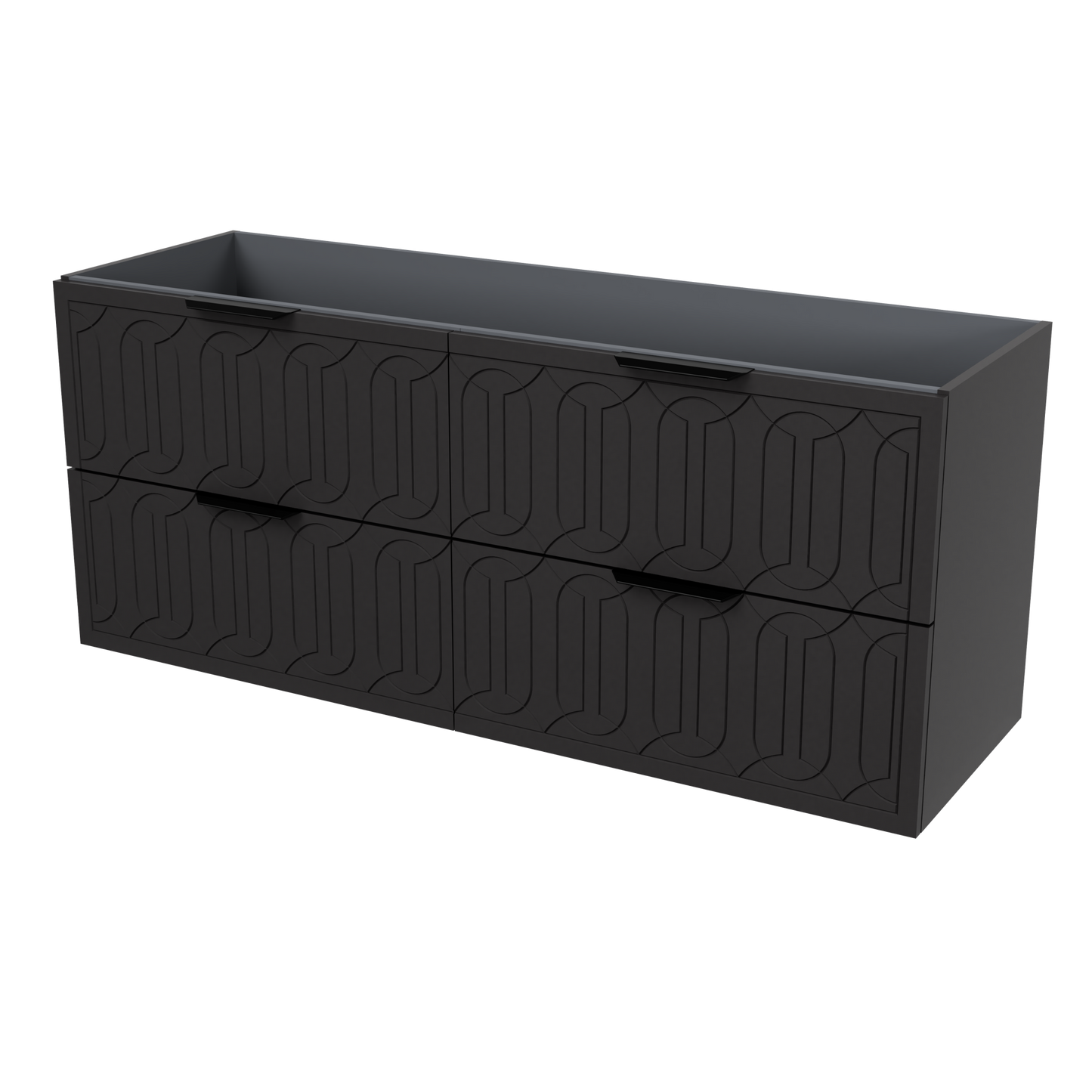 Elenora Wall Mount Cabinet 60 Inch Black Satin