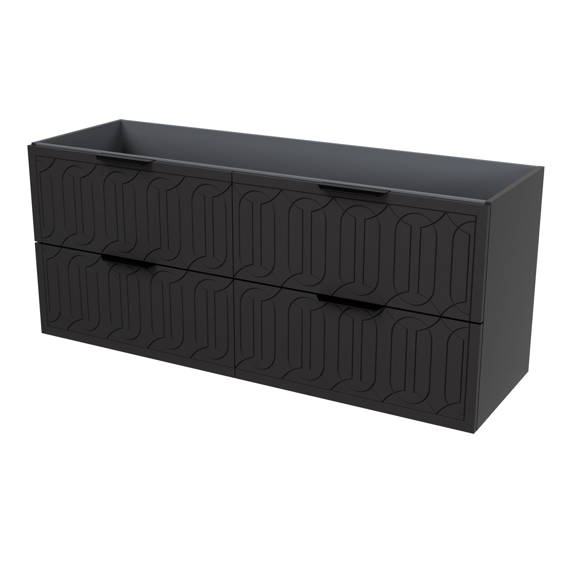 Elenora Wall Mount Cabinet 60 Inch Black Satin