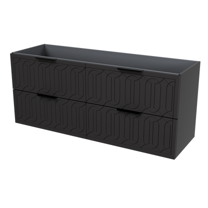 Elenora Wall Mount Cabinet 60 Inch Black Satin