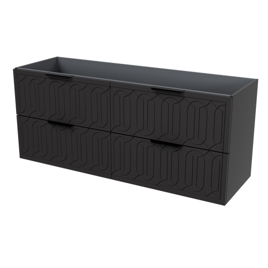 Elenora Wall Mount Cabinet 60 Inch Black Satin