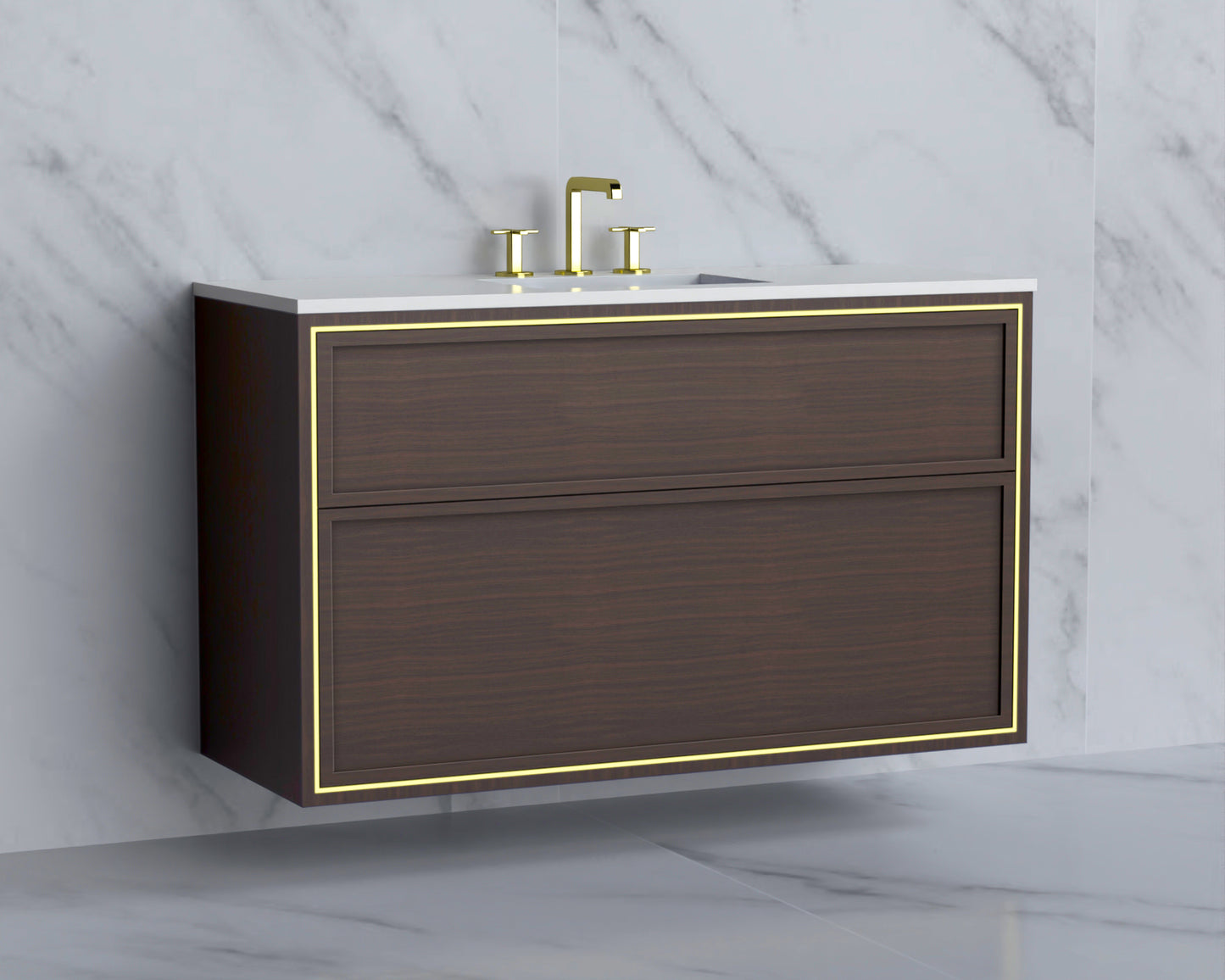Edge 48C" Wall hung Vanity Cabinet