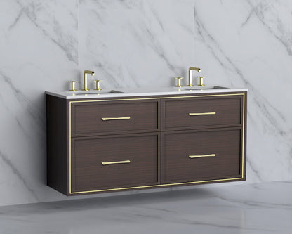Edge 60D" Wall hung Vanity Cabinet