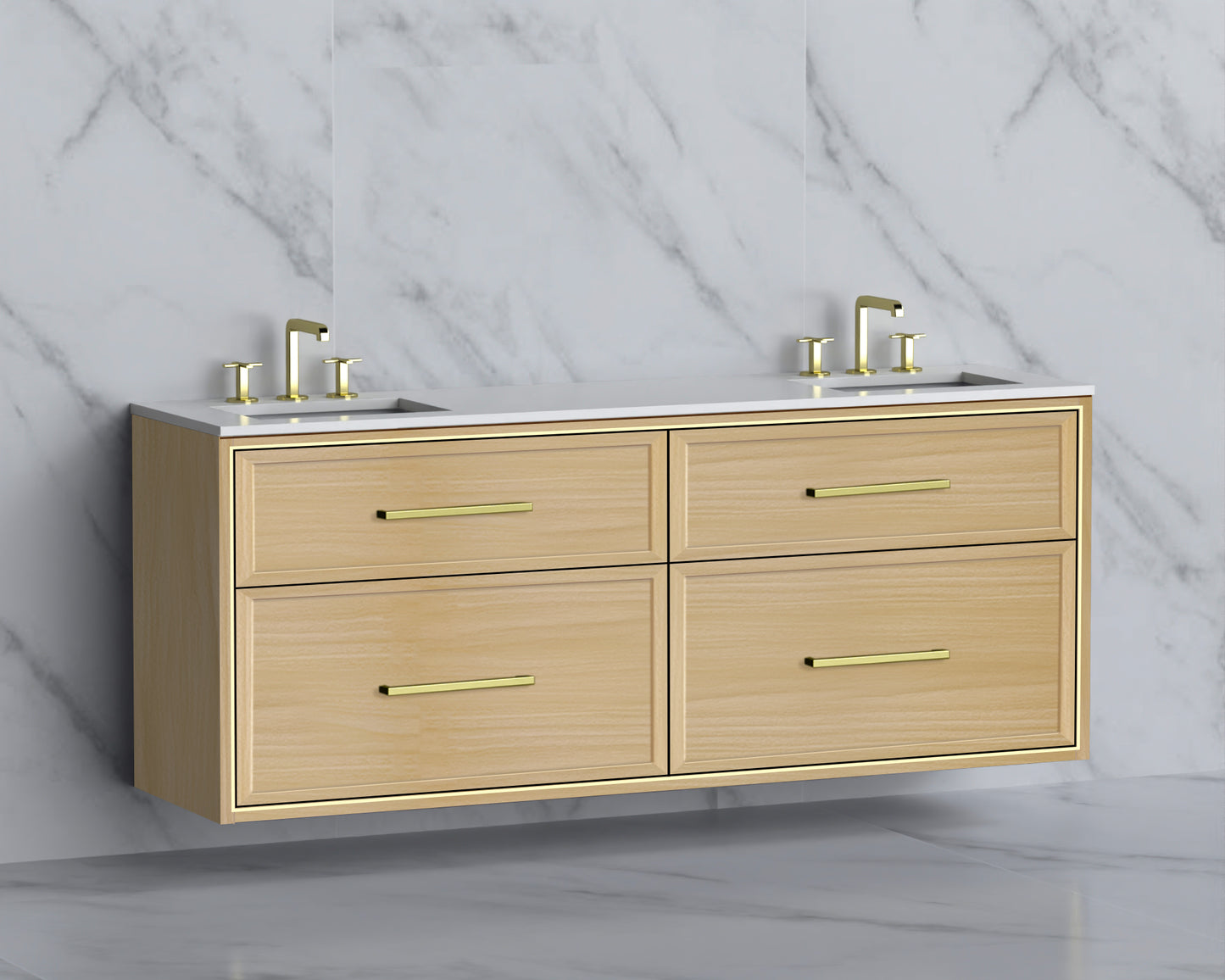 Edge 72" Wall hung Vanity Cabinet