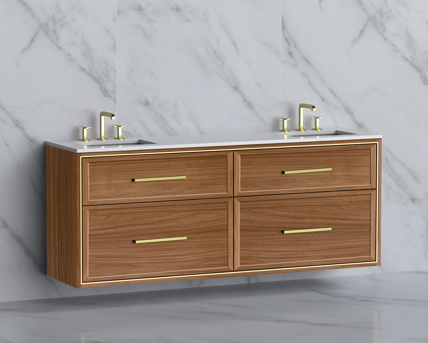 Edge 72" Wall hung Vanity Cabinet