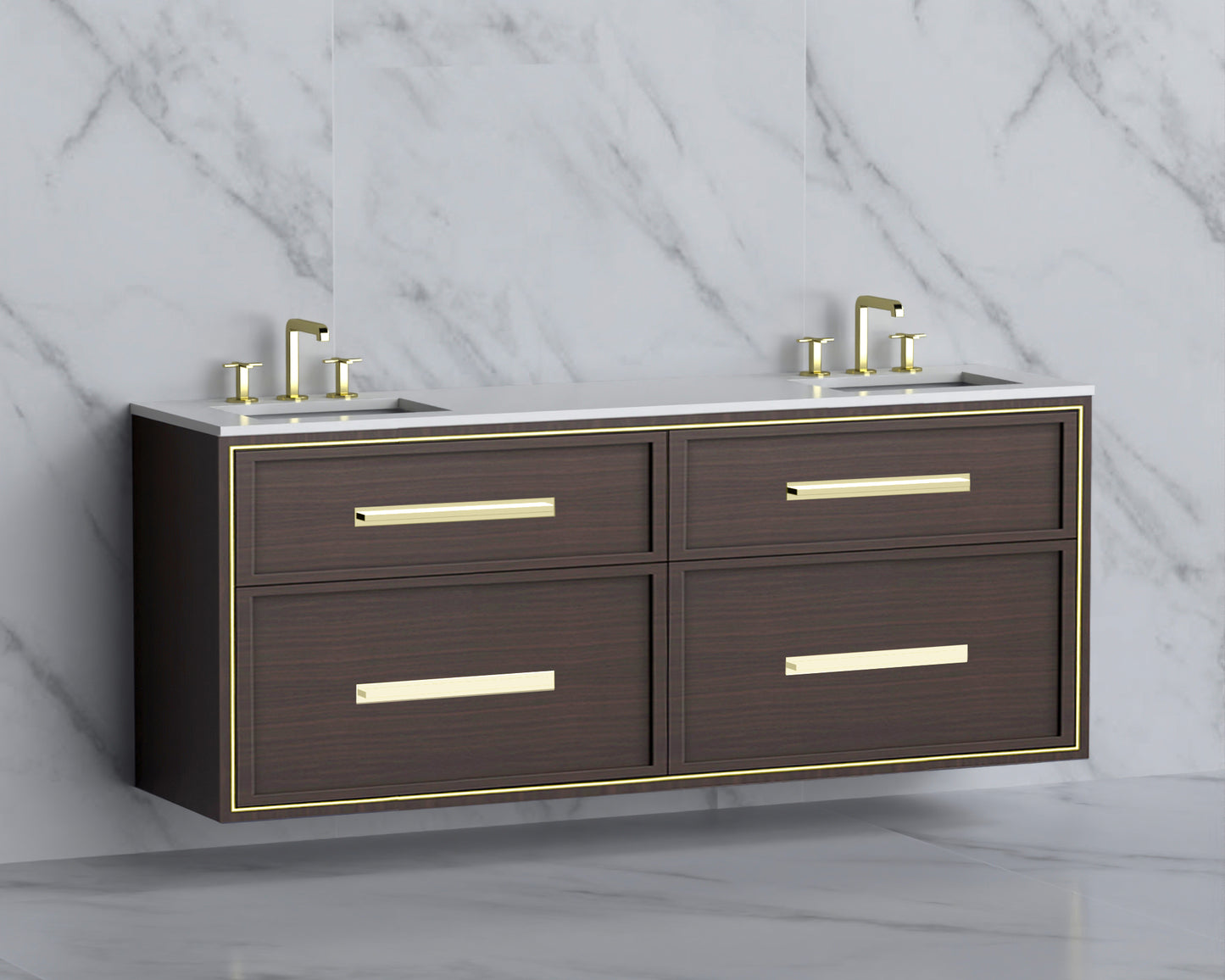 Edge 72" Wall hung Vanity Cabinet