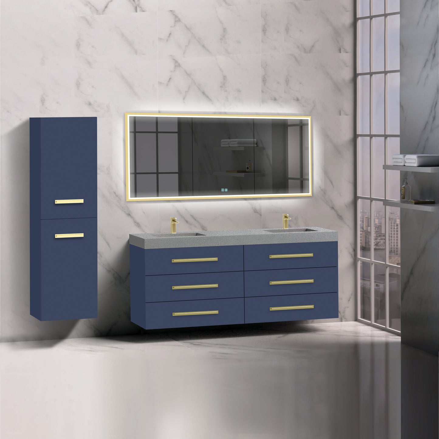 Epic 72D" Wall hung Vanity Cabinet