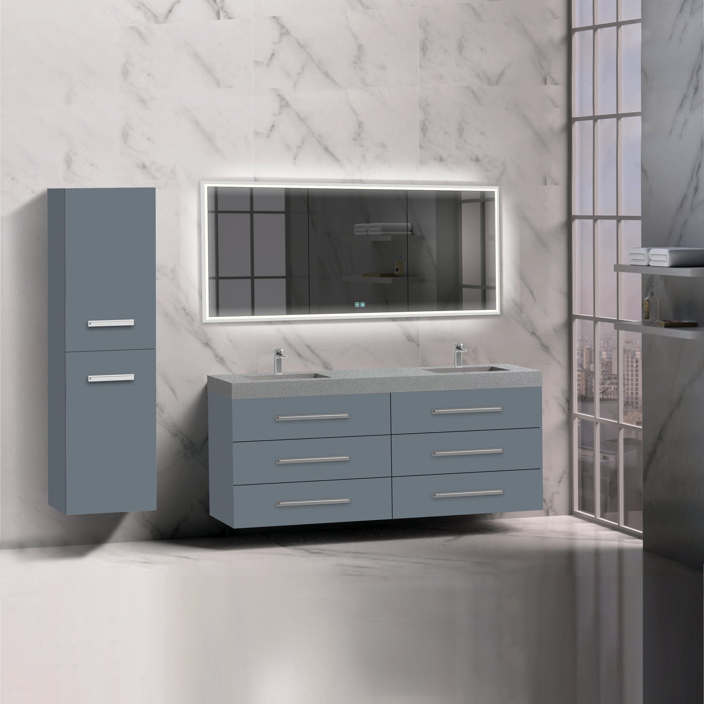 Epic 72D" Wall hung Vanity Cabinet