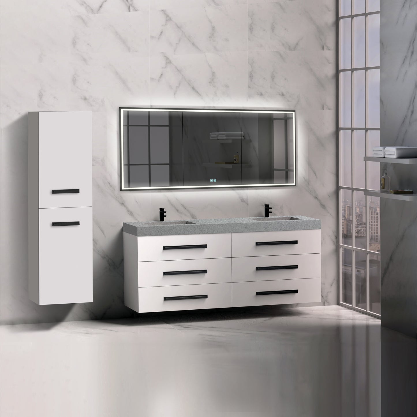 Epic 72D" Wall hung Vanity Cabinet