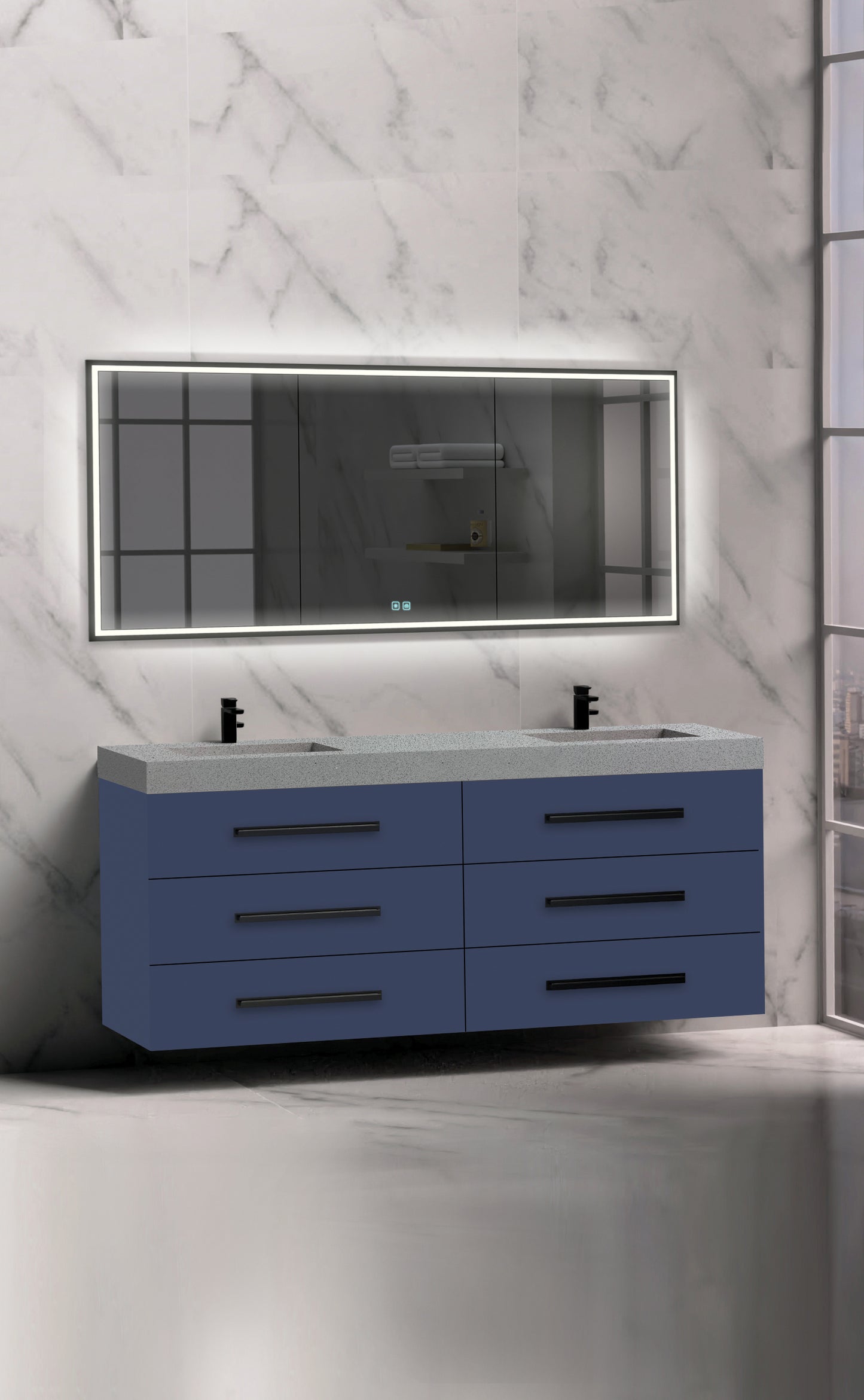 Epic 72D" Wall hung Vanity Cabinet