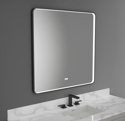 Contour III Lighted Slique Mirror, 22" x 36", Rectangular with rounded edges, 2700/3000/4000K Temperature, Deffoger, Dimmable