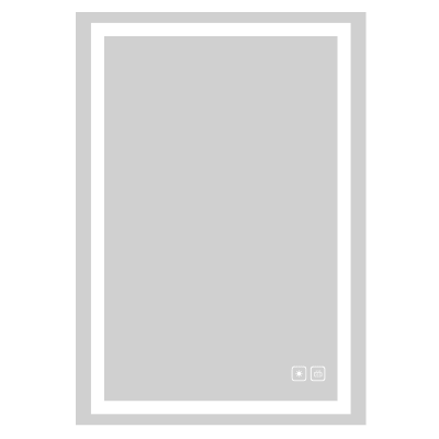 Serenity III Lighted Slique Mirror, 20" x 30" x 7/8", Rectangular, 2700/3000/4000K Temperature, Deffoger, Dimmable