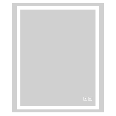 Serenity III Lighted Slique Mirror, 20" x 30" x 7/8", Rectangular, 2700/3000/4000K Temperature, Deffoger, Dimmable