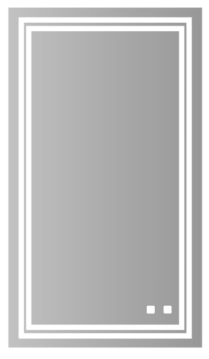 Zen III Lighted Slique Mirror, 20" x 30" x 7/8", Rectangular, 2700/3000/4000k Temperature, Deffoger, Dimmable