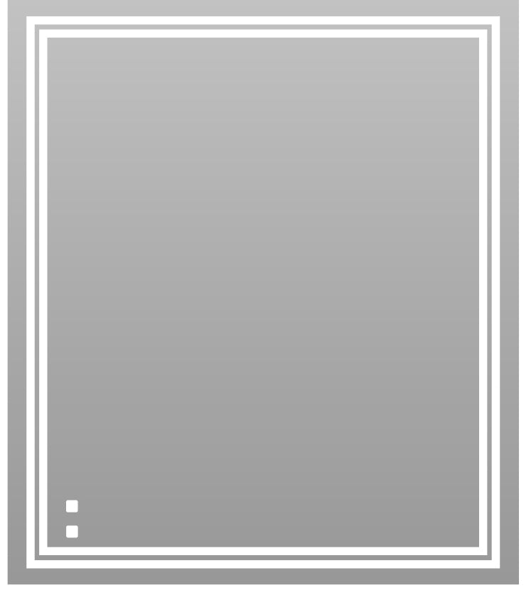 Zen III Lighted Slique Mirror, 20" x 30" x 7/8", Rectangular, 2700/3000/4000k Temperature, Deffoger, Dimmable